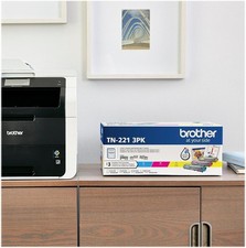 Brother TN2213PK Genuine Toner 3-Pack Cyan Magenta Yellow Standard Yield picture
