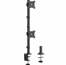 VIVO Dual Computer Monitor Desk Mount Stand, Vertical Array, 2 Screens up to 34