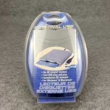 Dynex DX-EF101 External USB Floppy Disk Drive 3.5 Portable Silver NEW Sealed picture