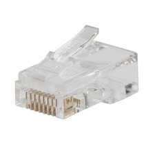 Klein Tools VDV826-763 Pass-Thru Modular Data Plug, RJ45 200 Count, Aqua picture