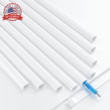 128in Mini Cord Hider for 1 Mini Wire, On-Wall Cord Cover Channel, Tape W picture