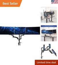 Triple Pneumatic Monitor Mount for 3 Screens up to 32 inches, Fully Adjustabl... picture