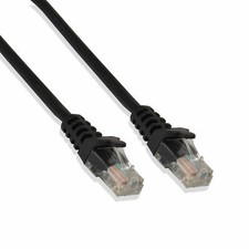 15ft Cat6 Cable Ethernet Lan Network RJ45 Patch Cord Internet Black (50 Pack) picture