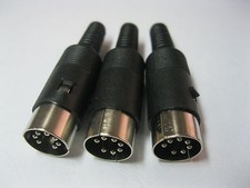 8 pcs 7 Pin Male DIN Plug Connector with Plastic Handle Black New picture