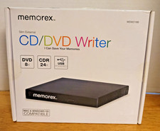MEMOREX MDW218B Slim External CD/DVD Writer DVD8X CDR 24X USB Powered Burner NEW picture
