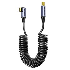 4FT-Coiled USB-C to C Cable for CarPlay & Android, 100W Type-C 4ft, RA-1PCS picture