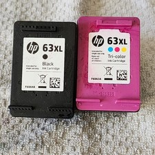 HP 63XL Black With 63XL Tri-color Hi Yield Ink Cartridge Genuine Sealed Lot Of 2 picture