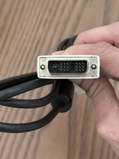 DVI-D Dual Link Male to Male DVI Cable 6 ft Black/White Screw-Lock Ends picture