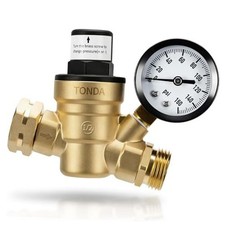 RV Water Pressure Regulator - Brass Lead-Free Adjustable Pressure Regulator picture