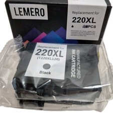 LEMERO Black Ink Cartridge 220XL, (2-pack) For Epson Printers picture