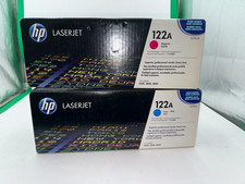 LOT OF 2 -Genuine HP 122A -Magenta and Cyan Toner - New, sealed, OEM picture