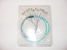 3M Fiber Optic Pigtail 50/125 10 Gig OM3 aqua 12 Strand LC Multimode pig tail picture