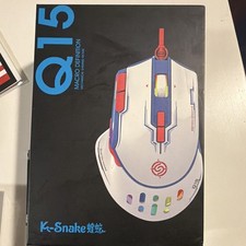K-Snake Q15 Wired USB Optical Gaming Mouse 6400 DPI 9-Button LED White picture