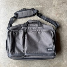 Solo New York Laptop Messenger Bag Briefcase Gray Adjustable Strap picture