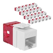 Icc Cat6 Keystone Jack Pack Of 25 High Power Poe 8P8c Connectors For Network Use picture