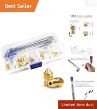 MK8 Brass Nozzles Set - 24 Pcs for 3D Printers (0.2mm - 1.0mm) -  Quality picture