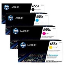 HP 655A High Capacity CMYK LaserJet Toner Set, 4 Pack, Genuine OEM Cartridge picture