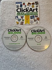 Broderbund ClickArt 50,000 (PC 2003) - TWO CD'S WITH INSTALL BOOKLET ONLY picture