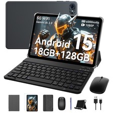 TABWEE T80 WiFi Tablet 10.1 Inch Android 15 18GB+128GB/2TB 6000mAh Gemni AI GPS picture