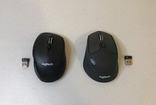 Logitech M720 Triathlon & M705 Marathon Wireless Mouse Lot of 2 Black Tested picture