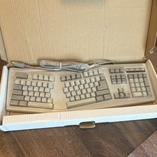 Chicony Ergonomic Wired AT Keyboard KB-7001 Beige/Gray English picture
