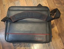 Targus CUN1 Leather Top Load Universal Laptop Briefcase Bag Black Case picture
