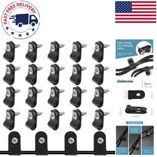 Durable 100 Pcs Black Nylon Cable Clips 1/8 Inch - Easy Installation & Versatile picture
