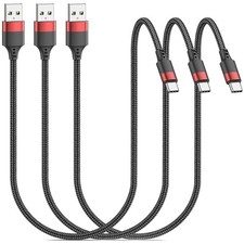 Vienceen 1.5 FT USB C Cable, Short to C Cord [18 inch, 3 1.5ft, Black  picture
