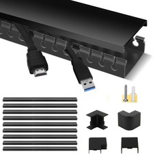 Kit de canaletas para cables, sistema de gestión de cables, canaleta de ranura a picture