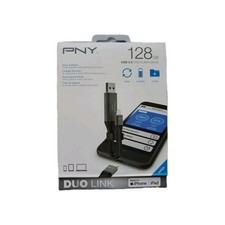 New PNY Duo Link 128GB USB 3.0 OTG Flash Drive Made for iPhone iPad Sync, Storag picture