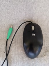Genuine HP M-SBF96 Black Silver Three Button PS/2 Optical Scroll Wheel Mouse picture