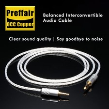 HiFi Silver Plated Audio Adapter Cable 4.4mm to 3.5mm Male Plug Balanced Adapter picture