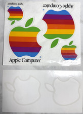 Sheet 80s Apple Macintosh Computer Decals Stickers Rainbow Mac ORIGINAL LOGO picture