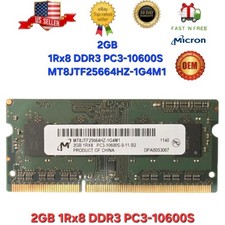 Micron 2GB 1Rx8 DDR3 PC3-10600S SO-DIMM Laptop RAM MT8JTF25664HZ-1G4M1 Dell picture