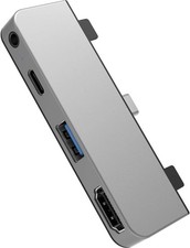 HyperDrive iPad Pro USB C Hub — 4-in-1 USBC w/ 4K30Hz HDMI, USB-C Silver  picture