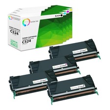 4Pk TCT Premium For Lexmark C520 C522 C524 C530 HY Compatible Toner Cartridge picture