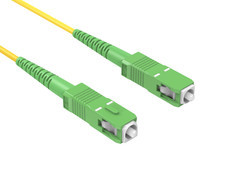 3m SC/APC to SC/APC Simplex Single Mode Fiber Patch Cable OS2 9/125 Green picture