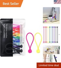 20-Pack Reusable Multicolored Silicone Magnetic Cable Ties for Easy Organization picture