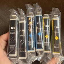 EZINK T127 T126 Ink Cartridges 6- Pack for Epson Workforce Printers Black  COLOR picture