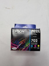 *2027-10-1* Epson 702 Genuine Ink Cartridge Xl Black And Standard Color Combo picture