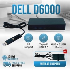 Dell D6000 USB-C Ultra 4K HDMI Universal Docking Station w/130W Adapter picture