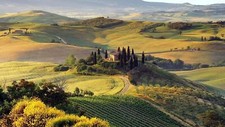 Landscape nature italy field hills Custom Gaming Mat Desk picture