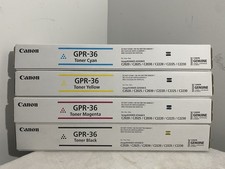 Canon Genuine GPR-36 Toner Set - Black, Cyan, Magenta, Yellow NEW Sealed Boxes picture