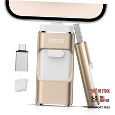 52GB Flash Drive[No App Required] Intended for Phone Tablet 1 gold 512.0 GB picture