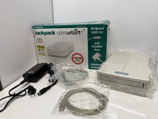MicroSolutions backpack CD-RW Drive Burner USB 2.0 Parallel Port Vintage PC picture