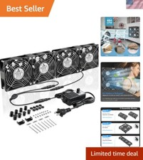 4x120mm Powerful Computer Fans with AC Powered 100V 240V Variable Speed Contr... picture