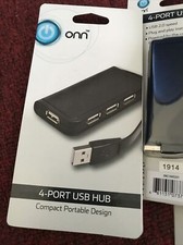 Onn High-Speed Transmission 4-Port 2.0 Technology Usb Hub Black picture