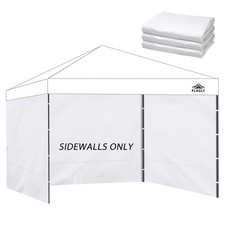 Instant Canopy Sidewalls for 10x10 Pop Up Tent, 10x10ft-3pcs, White  picture