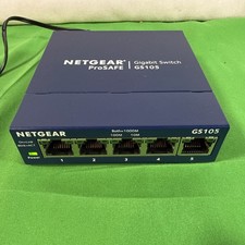 Netgear GS105 V5 Prosafe 5 Port Gigabit Switch WITH POWER ADAPTER picture