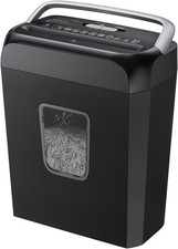 Bonsaii 6-Sheet Cross Cut Paper Shredder for Home, 3.4 Gal Bin | P-4 Security Le picture